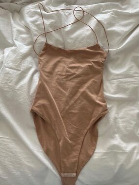 Tiger Mist Tan Spaghetti-Strap Bodysuit Size XS